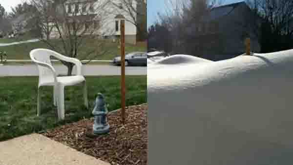 48 മണിക്കൂര്‍ കൊണ്ട് എല്ലാം മഞ്ഞ് വിഴുങ്ങി; അമേരിക്കയില്‍ നിന്ന് പേടിപ്പെടുത്തുന്ന വീഡിയോ