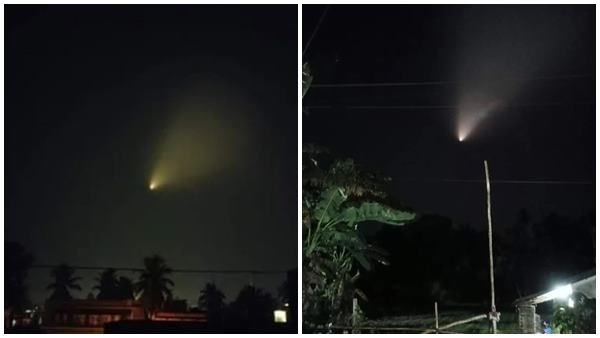 ആകാശത്ത് സെക്കന്‍ഡുകള്‍ കൊണ്ട് മിന്നിമറിഞ്ഞ് അജ്ഞാത രൂപം; പറക്കുംതളികയാണോ? ദൃശ്യങ്ങള്‍ വൈറല്‍