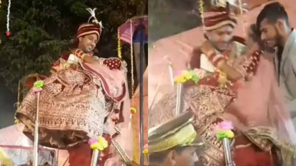 'കൈവിടാത്ത സ്‌നേഹം'; വധുവിനെ എടുത്തുപൊക്കിയ വരന്‍ കാല്‌തെറ്റി താഴേക്ക്, പിന്നീട് സംഭവിച്ചത്