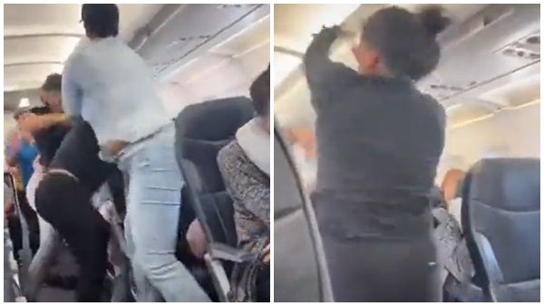 Viral Video: സീറ്റില്‍ നിന്ന് ചാടിയെഴുന്നേറ്റ് ഒരടി; വിമാനത്തില്‍  സത്രീകളുടെ കൂട്ടത്തല്ല്..