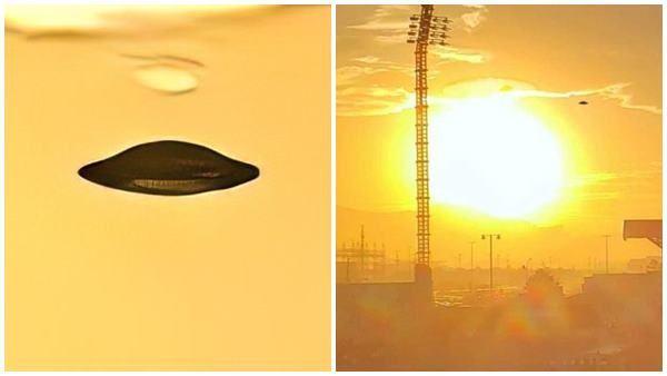 മെക്‌സിക്കന്‍ അതിര്‍ത്തിയില്‍ പറക്കുംതളിക; സൂര്യാസ്തമന സമയത്ത് ആകാശത്ത്, ഞെട്ടി നാട്ടുകാര്‍