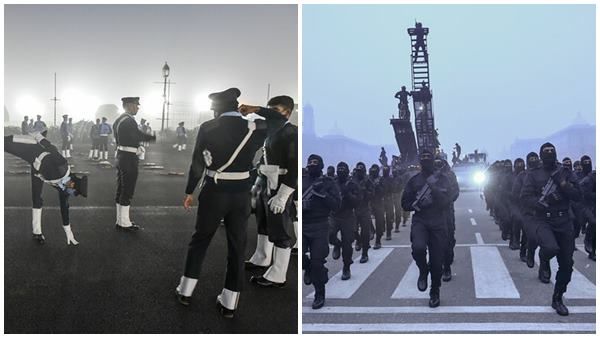 അതിശൈത്യം പ്രശ്‌നമല്ല; റിപബ്ലിക്ക് ദിന പരേഡിന്റെ ഡ്രസ്സ് റിഹേഴ്‌സല്‍ തുടര്‍ന്ന് സൈന്യം