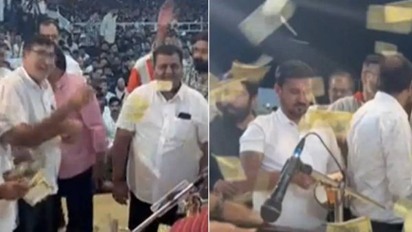 പാട്ടുകച്ചേരിക്കിടെ 'നോട്ടുമഴ'; അമ്പരന്ന് സോഷ്യല്‍ മീഡിയ, ഗുജറാത്തില്‍ സംഭവിച്ചത്