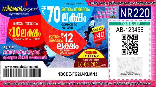 Nirmal NR 319 lottery: 70 ലക്ഷത്തിന്റെ ഭാഗ്യം നിങ്ങളുടെ കൂടെയാവാം; നിര്‍മ്മല്‍ ലോട്ടറി ഫലം പുറത്ത്
