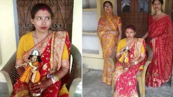 'ഭഗവാന്‍ ഇനി ഞങ്ങളുടെ മരുമകന്‍'; ശ്രീകൃഷ്ണനെ വിവാഹം കഴിച്ച് യുവതി, കുടുംബത്തിന്റെ മറുപടി