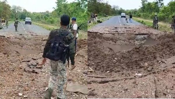 മാവോവാദികള്‍ ഉപയോഗിച്ചത് 50 കിലോഗ്രാം സ്‌ഫോടക വസ്തു; സ്‌ഫോടനത്തില്‍ രൂപപ്പെട്ട് വലിയ കുഴി