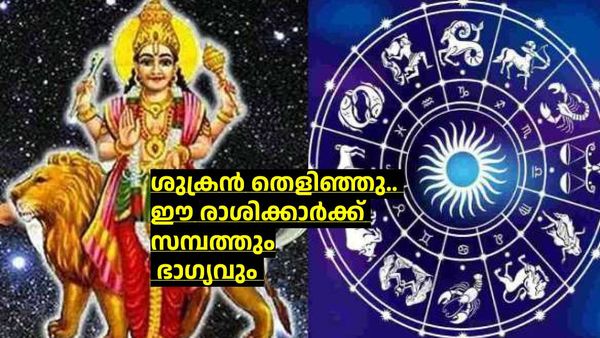 ഈ 4 രാശിക്കാരാണോ ജാതകത്തിൽ ശുക്രൻ തെളിഞ്ഞു;  സമ്പത്ത് ഇരട്ടിയാകും, ആഭരണങ്ങൾ വാങ്ങിക്കൂട്ടും