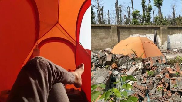 വിയര്‍പ്പിന്റെ അസുഖമുണ്ടേ; ജോലി ഉപേക്ഷിച്ച് ടെന്റില്‍ താമസിച്ച് യുവാവ്, കാരണം ചിരിപ്പിക്കും