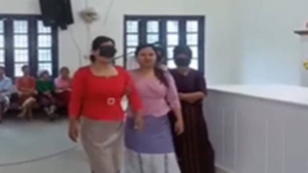  കണ്ണുകെട്ടി ഭര്‍ത്താവിനെ കണ്ടുപിടിക്കണം; ആരും പ്രതീക്ഷിക്കാത്ത സൂത്രം പുറത്തെടുത്ത് ഭാര്യ, ഞെട്ടല്‍
