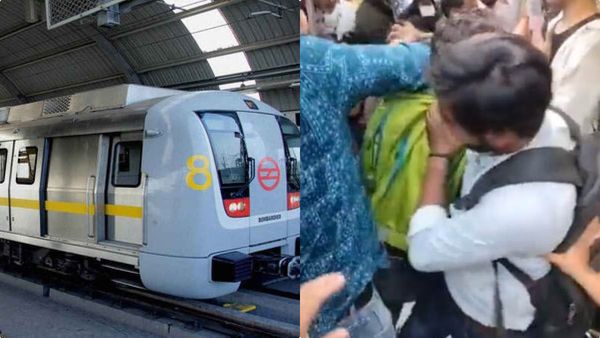 തിരക്കേറിയ ഡല്‍ഹി മെട്രോയില്‍ പൊരിഞ്ഞ അടി, പരസ്പരം അസഭ്യവര്‍ഷം, വീഡിയോ വൈറല്‍
