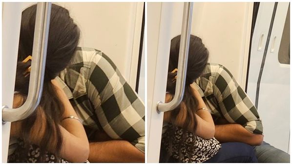 മെട്രോയിൽ മതിമറന്ന് ചുംബിച്ച് യുവതിയും യുവാവും; വൈറലായി വീഡിയോ, കൊലപാതകമല്ലല്ലോ എന്ന് സോഷ്യൽമീഡിയ