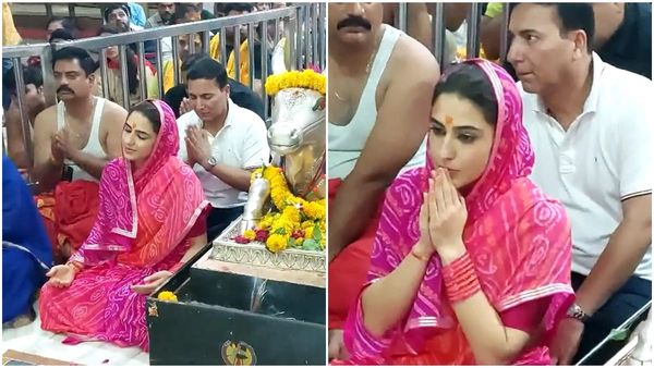 തിലകം തൊട്ട്, സാരിയുടുത്ത് ശ്രീ മഹാകാലേശ്വർ ക്ഷേത്രത്തിൽ സാറ അലിഖാൻ; വീഡിയോ വൈറൽ