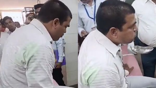 കൈക്കൂലി വാങ്ങുന്നതിനിടെ പൊലീസെത്തി; പണം വിഴുങ്ങി റവന്യൂ ഉദ്യോഗസ്ഥന്‍, വീഡിയോ