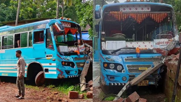നിയന്ത്രണം വിട്ട സ്വകാര്യ ബസ് മതിലിലിടിച്ചു; വിദ്യാര്‍ത്ഥികള്‍ ഉള്‍പ്പെടെ നിരവധി പേര്‍ക്ക് പരിക്ക്