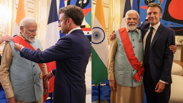 പരമോന്നത ബഹുമതി നല്‍കി പ്രധാനമന്ത്രിയെ ആദരിച്ച് ഫ്രാന്‍സ്; സമ്മാനിച്ചത് പ്രസിഡന്റ് മാക്രോണ്‍