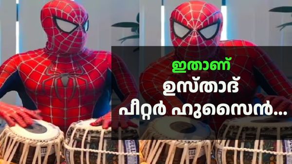 'വീട്ടിലുള്ളപ്പോള്‍ ഇതാണല്ലേ..പണി, സംഭവം പൊളിച്ചു'; തബല കൊട്ടി സ്‌പൈഡര്‍മാന്‍, വൈറല്‍ വീഡിയോ