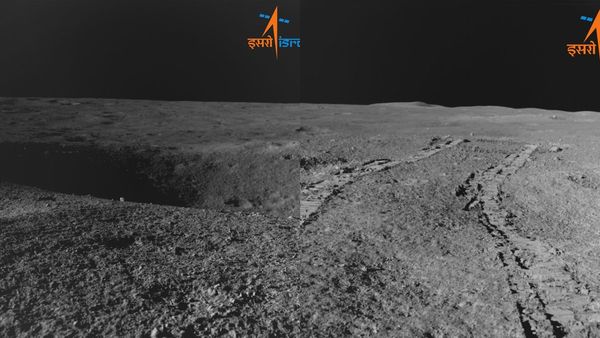 'ഉരുണ്ട് നീങ്ങുന്ന റോവർ മുന്നില്‍ നാല് മീറ്റർ ആഴമുള്ള ഗർത്തം': ചന്ദ്രനില്‍ നിന്നുള്ള പുതിയ വിശേഷം
