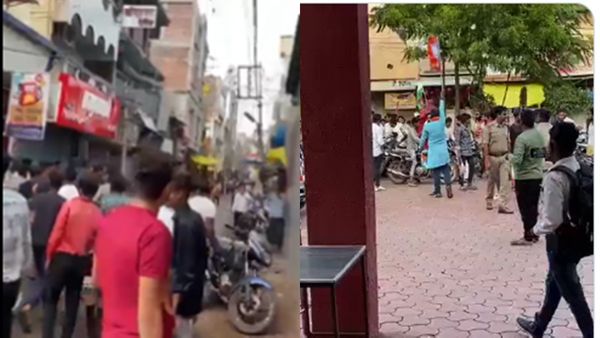 ജയ് ശ്രീറാം വിളിച്ച് മുസ്ലീങ്ങളുടെ തിരംഗ യാത്ര തടസപ്പെടുത്തി ബജ്റംഗ്ദൾ,വിഎച്ച്പി പ്രവർത്തകർ; സംഘർഷം