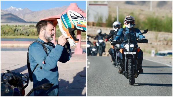 ഇതാ റൈഡർ രാഹുല്‍: ബൈക്കില്‍ പാംഗോങ് തടാകത്തിലേക്ക് കോണ്‍ഗ്രസ് നേതാവിന്റെ സഞ്ചാരം