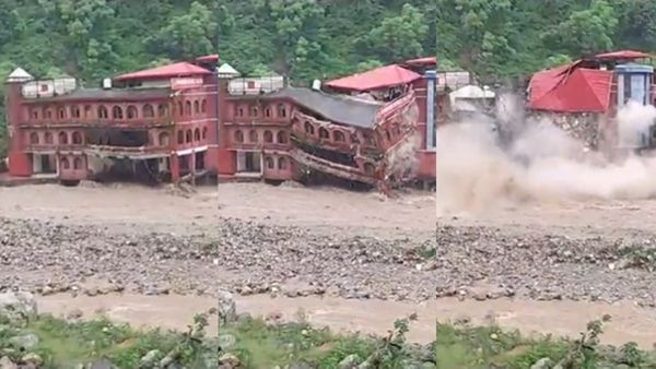 കോളജ് കെട്ടിടം നിലംപൊത്തി; വീഡിയോ വൈറല്‍; ഉത്തരാഖണ്ഡില്‍ കനത്ത മഴ... പ്രളയ സാധ്യത