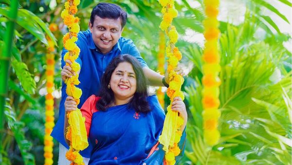 ഊഞ്ഞാലിൽ വീണ, പുഞ്ചിരി തൂകി റിയാസ്; മന്ത്രിയുടെ ഓണച്ചിത്രം വൈറൽ