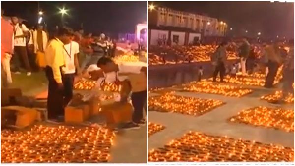ദീപാവലിയുടെ തലേന്ന് 22 ലക്ഷം ദീപങ്ങൾ തെളിയിച്ച് അയോധ്യ; ​ഗിന്നസ് റെക്കോർഡിലേക്ക്