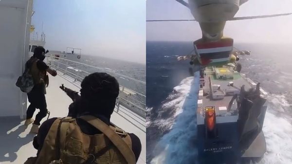 ഹെലികോപ്ടറില്‍ പറന്നിറങ്ങി ഹൂത്തികള്‍, ഗാസ വിളികള്‍, ഇസ്രായേലിന്റെ കപ്പല്‍ പിടിച്ചെടുത്തത് ഇങ്ങനെ