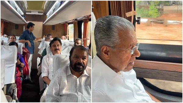Video: നവകേരള ബസ്സിൽ മുഖ്യമന്ത്രിയും മന്ത്രിമാരും; ലൈവ് വീഡിയോയുമായി മന്ത്രി പി രാജീവ്