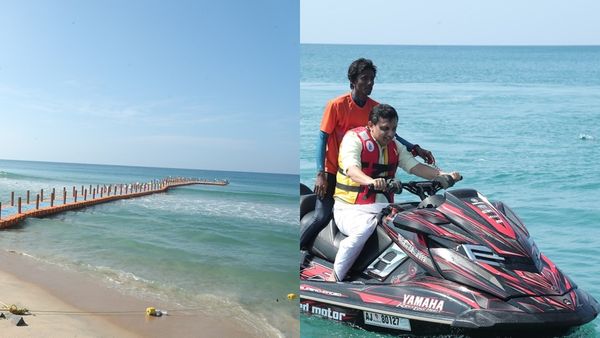 വാട്ടർ സ്‌പോർട്‌സിനായി ഗോവയിലേക്കൊന്നും പോകേണ്ട, കേരളത്തിൽ തന്നെ അവസരം;തലസ്ഥാനത്തെ ഫ്ലോട്ടിങ് ബ്രിഡ്ജ് തുറന്നു