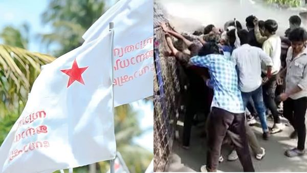 എസ്എഫ്ഐയുടെ രാജ്ഭവന്‍ മാർച്ചില്‍ സംഘർഷം: ലാത്തിച്ചാർജ്, ജലപീരങ്കി; നേതാക്കള്‍ അറസ്റ്റില്‍