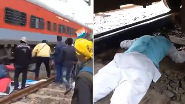 പാളത്തില്‍ വീണ യുവാവിന് മുകളിലൂടെ സൂപ്പര്‍ഫാസ്റ്റ് ട്രെയിന്‍; അത്ഭുതകരമായ രക്ഷപ്പെടല്‍