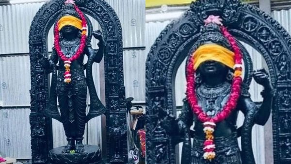 അയോധ്യ രാമക്ഷേത്ര പ്രതിഷ്‌ഠ; 51 ഇഞ്ച് ഉയരം, കരിങ്കല്ലിൽ കൊത്തിയ രൂപം, വിഗ്രഹത്തിന്റെ ആദ്യ ചിത്രം കാണാം