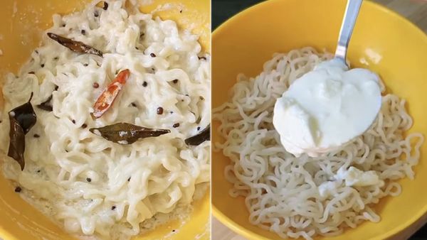 തൈര് ചേർത്ത് മാ​ഗി, രുചിക്ക് കടുകും മുളകും വറുത്ത് കോരിയിടും; വീഡിയോ വൈറൽ