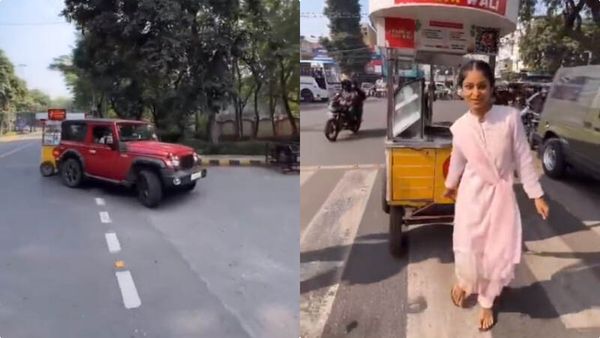 ഥാറിന് പിന്നില്‍ പാനിപ്പൂരിയുടെ വണ്ടി, യുവതിയുടെ വില്‍പ്പന; ആനന്ദ് മഹീന്ദ്രയുടെ പ്രതികരണം ഇങ്ങനെ