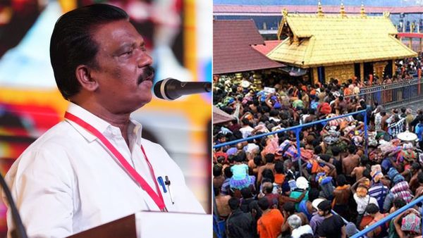 ദര്‍ശനം നടത്താതെ മാലയൂരി, തേങ്ങയുടച്ച് മടങ്ങിയത് കപടഭക്തരെന്ന് മന്ത്രി; 'മനപൂര്‍വം പ്രശ്‌നത്തിന് ശ്രമിച്ചു'