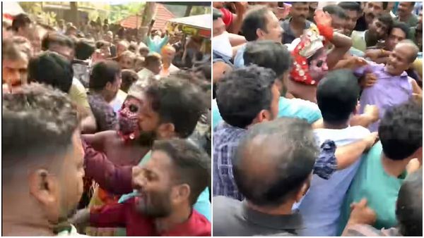 തില്ലങ്കേരിയിൽ  നാട്ടുകാർ തെയ്യത്തെ വളഞ്ഞിട്ട് തല്ലി, സംഭവിച്ചത് ഇങ്ങനെ, വീഡിയോ വൈറൽ