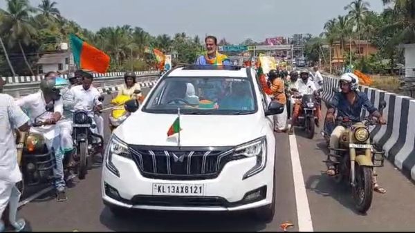 തലശ്ശേരി-മാഹി ബൈപാസ്; റോഡ് ഷോ നടത്തി ബിജെപി, പ്രധാനമന്ത്രിക്ക് അഭിവാദ്യം അറിയിച്ച് ഫ്ലക്‌സും