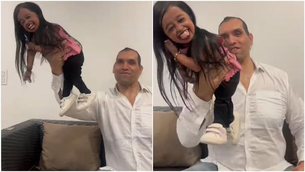 ലോകത്തിലെ ഏറ്റവും ഉയരം കുറഞ്ഞ സ്ത്രീയെ 'പറത്തി' ഗ്രേറ്റ് ഖാലി: പിന്നാലെ വിമർശനവും