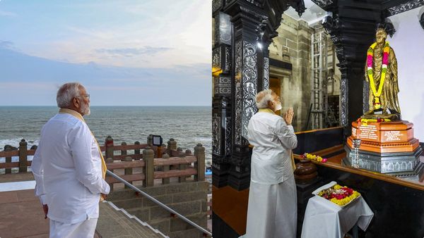 വിവേകാനന്ദപ്പാറയില്‍ ധ്യാനം ആരംഭിച്ച് പ്രധാനമന്ത്രി; ഭഗവതി അമ്മന്‍ ക്ഷേത്രത്തില്‍ പ്രാര്‍ത്ഥന