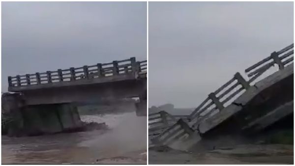 ബീ​ഹാറിൽ 12 കോടിയുടെ പാലം ഉദ്ഘാടനത്തിന് മുൻപ് തകർന്നുവീണു; വീഡിയോ വൈറൽ...