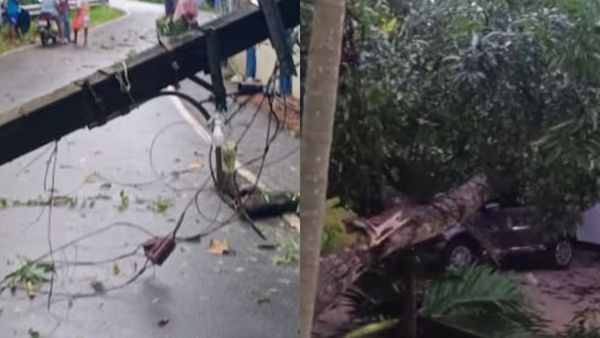 സംസ്ഥാനത്ത് പലയിടത്തും അസാധാരണമായ കാറ്റും മഴയും; റെയിൽവേ ട്രാക്കിൽ മരം വീണു, വ്യാപക നാശനഷ്‌ടം