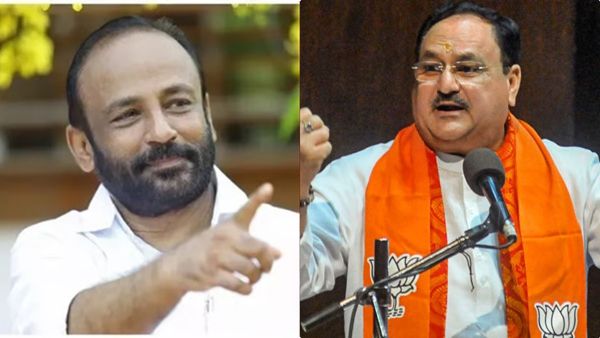 ജെപി നദ്ദ പങ്കെടുക്കുന്ന ബിജെപി വേദിയിലെത്തി എവി ഗോപിനാഥ്, 'വന്നത് കര്‍ഷകരുടെ പ്രശ്‌നം ഉന്നയിക്കാന്‍'