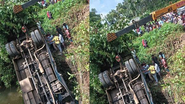 തിരുവമ്പാടിയില്‍ കെഎസ്ആര്‍ടിസി ബസ് പുഴയിലേക്ക് മറിഞ്ഞു; ഒരു മരണം, നിരവധി പേര്‍ക്ക് പരിക്ക്