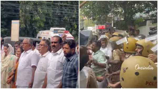 പാലക്കാട് കോൺ​ഗ്രസിന്റെ പ്രതിഷേധ മാർച്ച്, സംഘർഷം; രാഹുൽ മാങ്കൂട്ടത്തിലിന് ശുക്രദശയെന്ന് കെ സുധാകരൻ