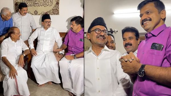 സന്ദീപ് വാര്യര്‍ പാണക്കാട്ടെ തറവാട്ടിലെത്തി, 'മുസ്ലീം ലീഗ് മതസാഹോദര്യം ഉയര്‍ത്തി പിടിക്കുന്ന പാര്‍ട്ടി'