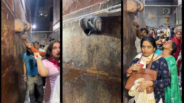 തീര്‍ത്ഥമെന്ന് കരുതി ഭക്തര്‍ കുടിച്ചത് ഏസിയിലെ വെള്ളം; സോഷ്യല്‍ മീഡിയയില്‍ പരിഹാസം; വൈറല്‍