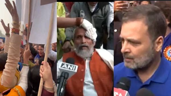 അംബേദ്കർ വിവാദം; പരസ്പരം ഏറ്റുമുട്ടി എംപിമാർ...ബിജെപി എംപിയുടെ തലക്ക് പരിക്ക്, രാഹുൽ തള്ളിയിട്ടെന്ന്