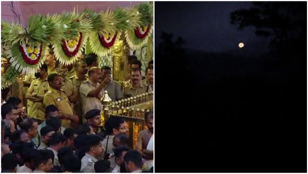 ശരണമുഖരിതം സന്നിധാനം: ഭക്തജനങ്ങള്‍ക്ക് തീർത്ഥാടന സായൂജ്യം; പൊന്നമ്പലമേട്ടില്‍ മകരവിളക്ക് തെളിഞ്ഞു