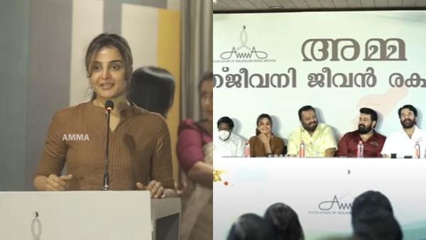 ഡബ്ല്യൂസിസിയെ കൈവിട്ടോ? 'അമ്മ' വേദിയിൽ നിറചിരിയോടെ മഞ്ജു വാര്യർ, ഒപ്പം സജീവമായി സുരേഷ് ഗോപിയും