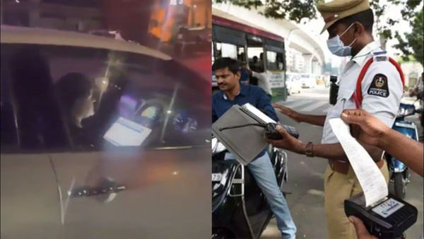 'വര്‍ക്ക് ഫ്രം ഹോം കാറില്‍ വേണ്ട, വീട്ടില്‍ മതി'; ലാപ്‌ടോപ് നോക്കി കാറോടിച്ച യുവതിക്ക് എട്ടിന്റെ പണി